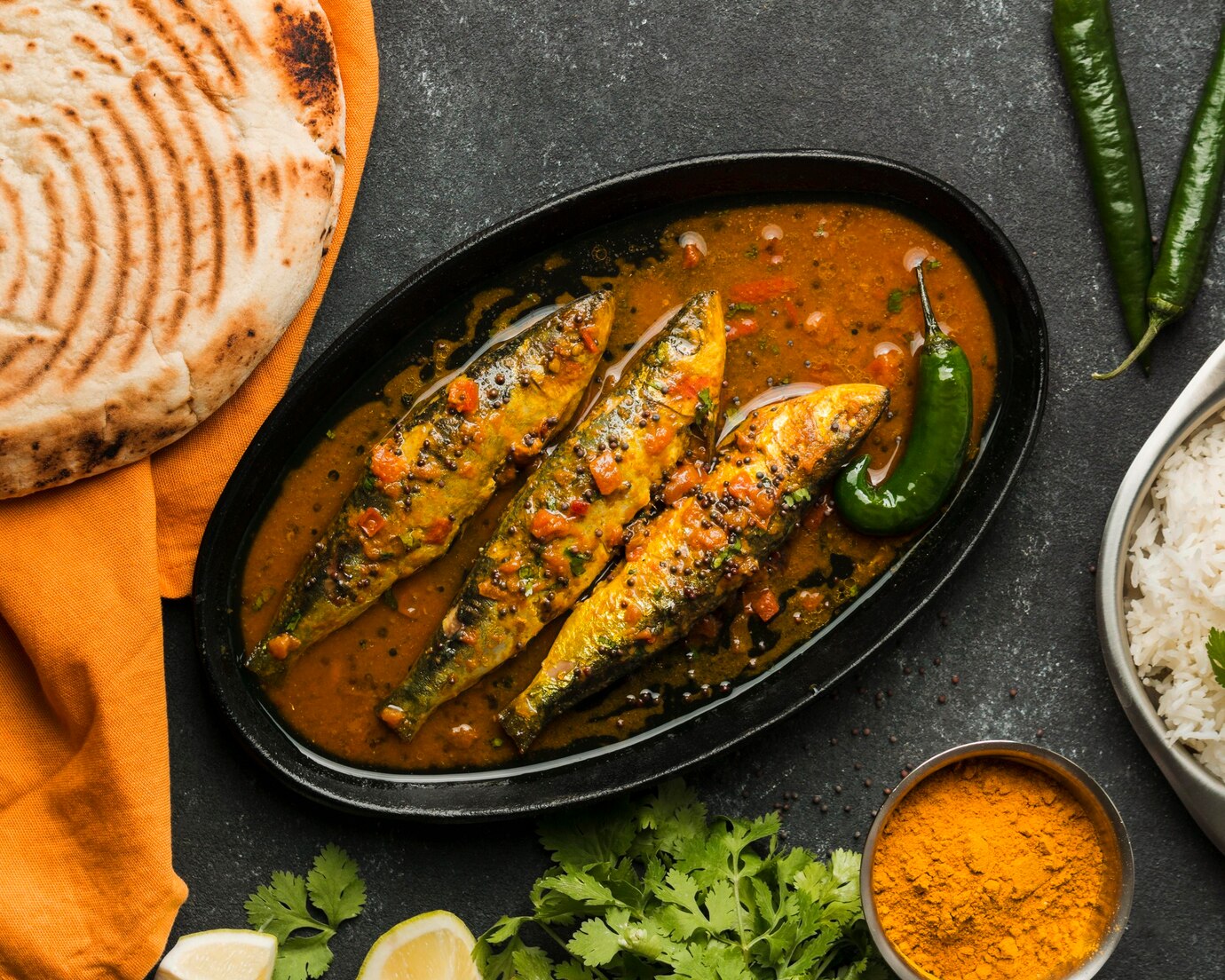 kerala style fish curry server at ethans apple food court
